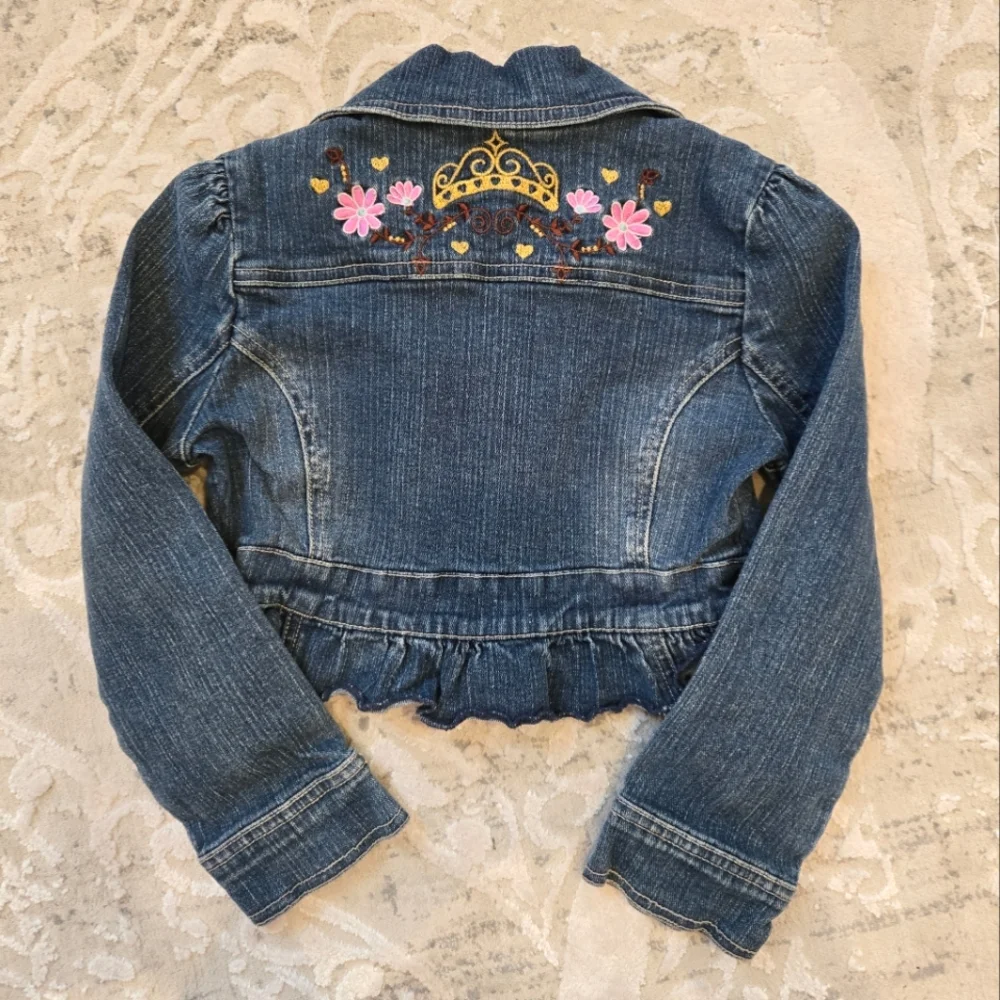 Y2K Disney Princess Belle and Cinderella Denim Jean Jacket